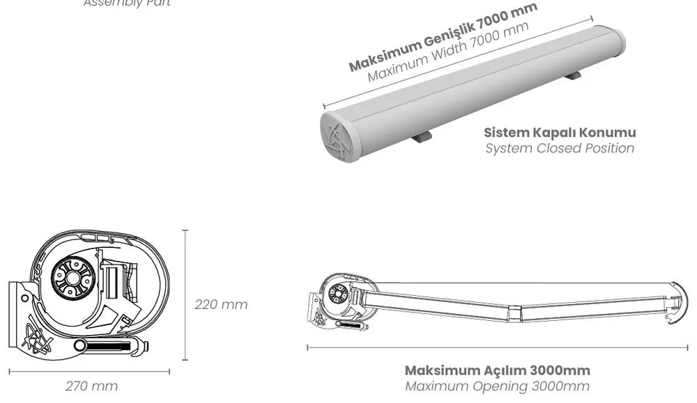 CST 4100 kaset kesiti ve ölçüleri